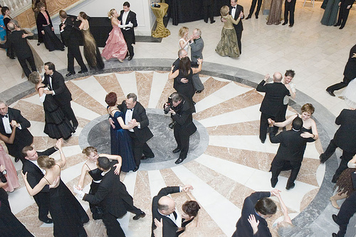 People ballroom dancing